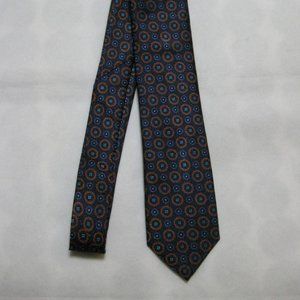 TED BAKER Heavy Silk Geometric Circles Neck Tie